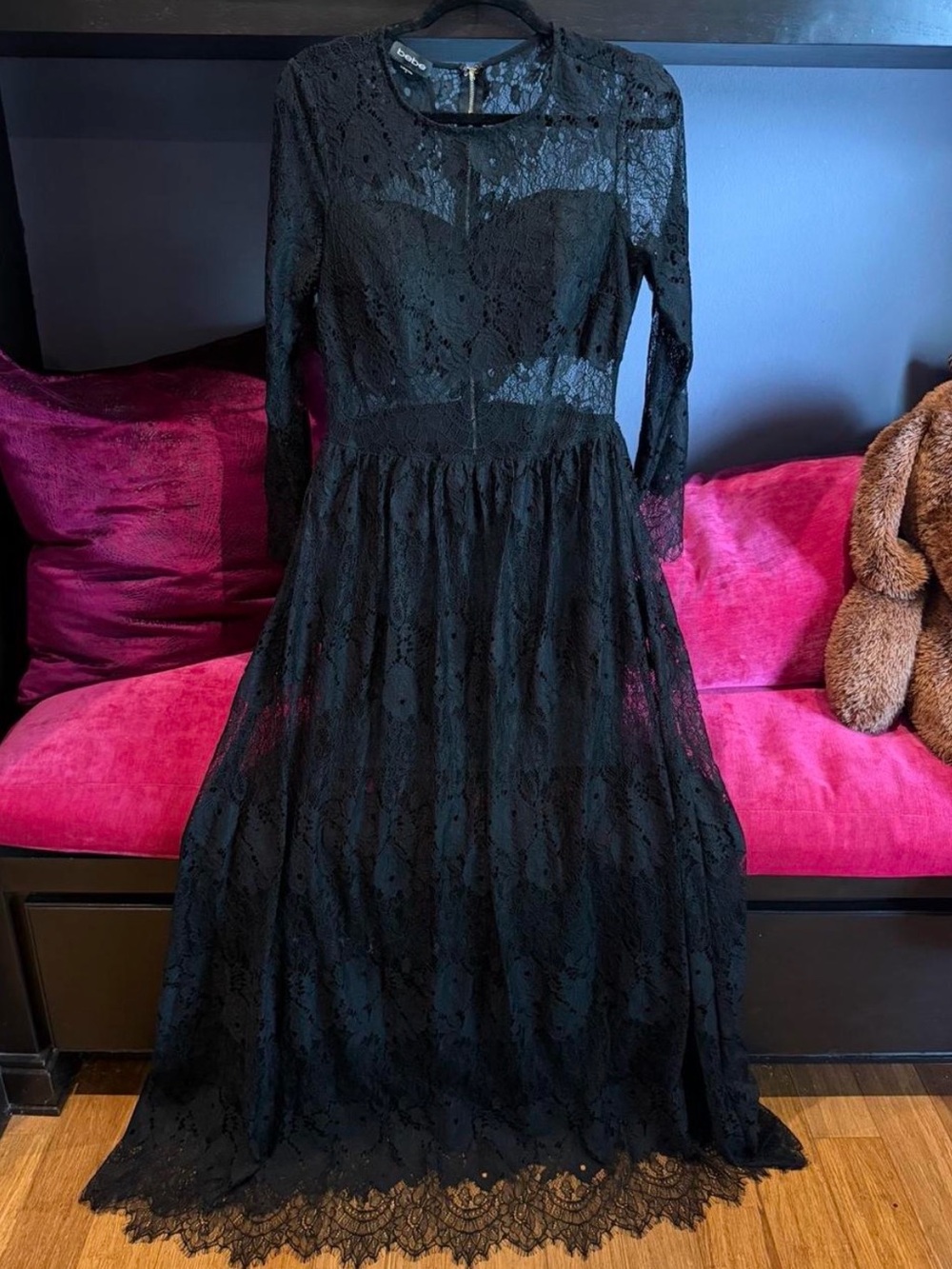 Bebe Lace Long Dress